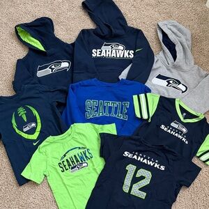 Kids Seattle Seahawks Hoodie and T-Shirt Set